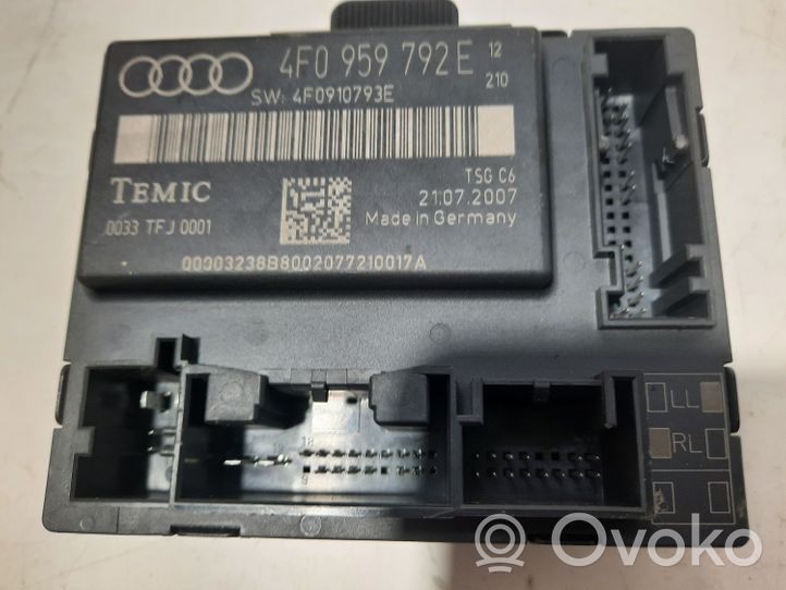 Audi A6 S6 C6 4F Durų elektronikos valdymo blokas 4F0959792E