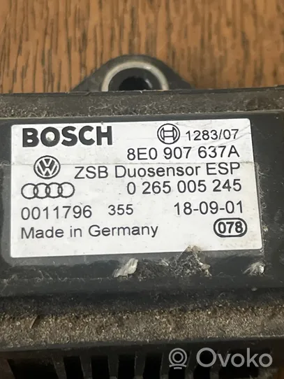 Audi A6 S6 C5 4B Vakaajan pitkittäiskiihtyvyystunnistin (ESP) 8E0907637A