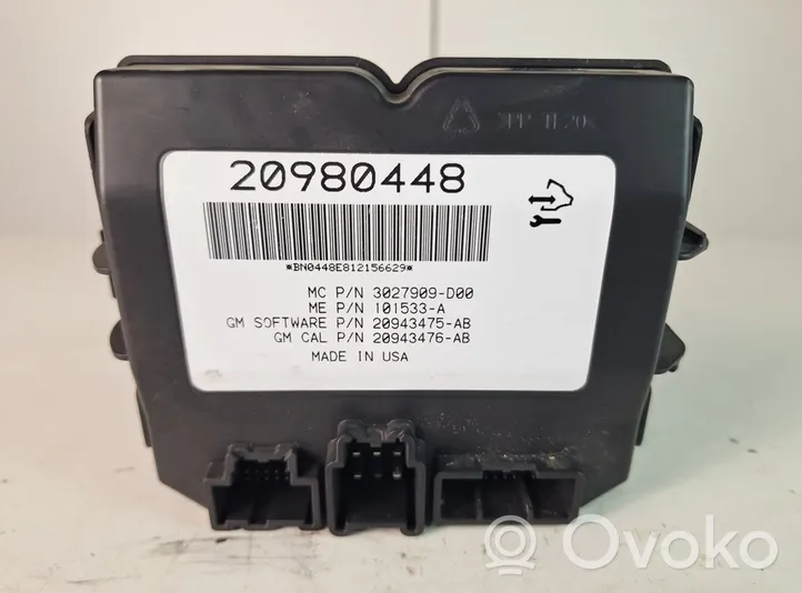 Opel Insignia A Takaluukun/tavaratilan ohjainlaite/moduuli 20980448