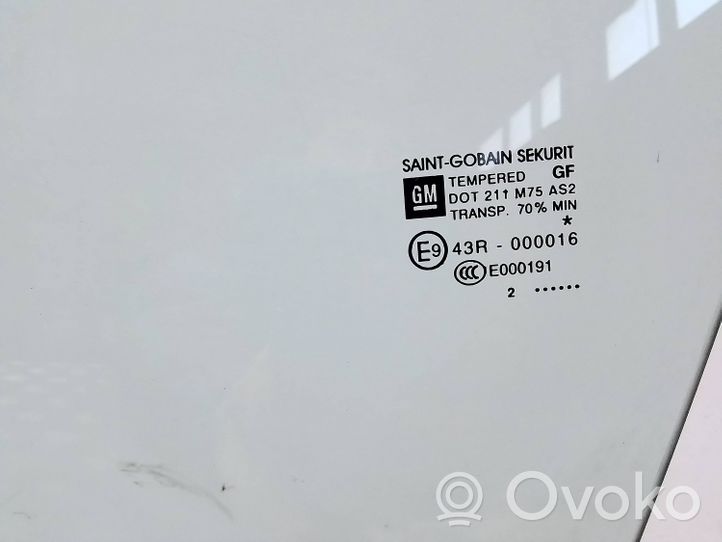 Opel Meriva B Vitre de fenêtre porte avant (4 portes) 43R000016