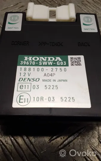 Honda CR-V Sterownik / Moduł parkowania PDC 39670SWWG03