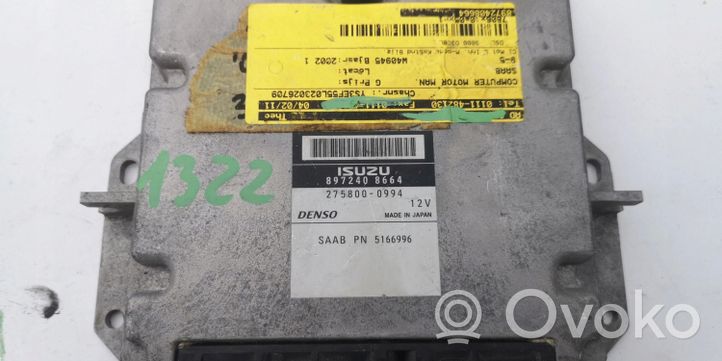 Saab 95 - 96 Kit centralina motore ECU e serratura 5166996