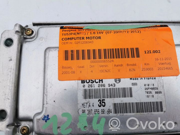 Peugeot 307 CC Aizdedzes ECU komplekts 0261206943--