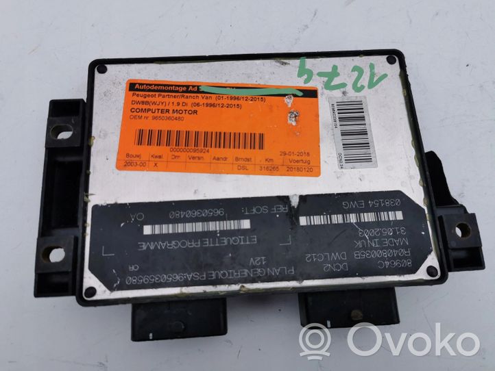 Peugeot Partner Komputer / Sterownik ECU i komplet kluczy 9650359580*