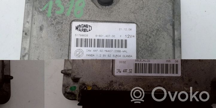 Fiat Panda 141 Engine ECU kit and lock set 51798638-----