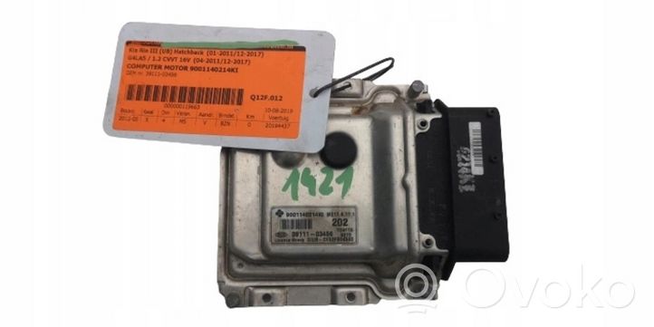 KIA Rio Kit calculateur ECU et verrouillage 39111-03456-