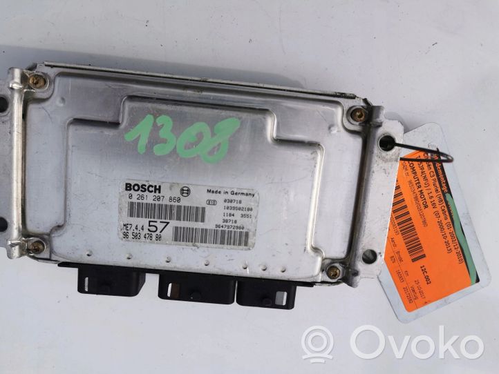 Citroen C3 Pluriel Kit centralina motore ECU e serratura 0261207860-