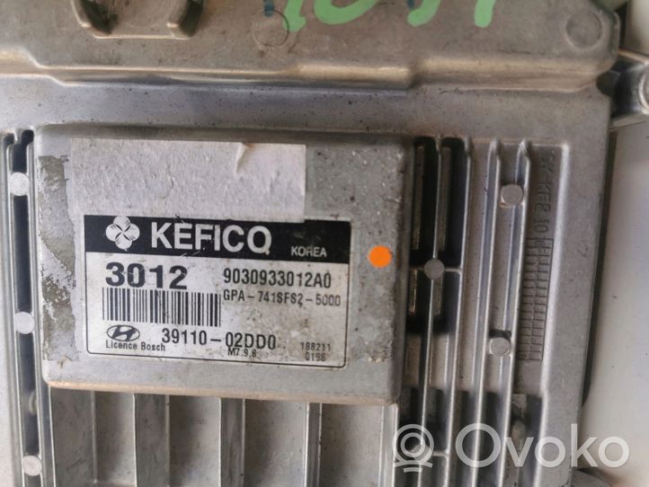 Hyundai i10 Komputer / Sterownik ECU i komplet kluczy 39110-02DD0--