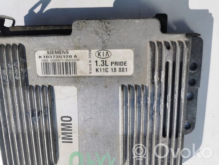 KIA Pride Komputer / Sterownik ECU i komplet kluczy K103735120A-