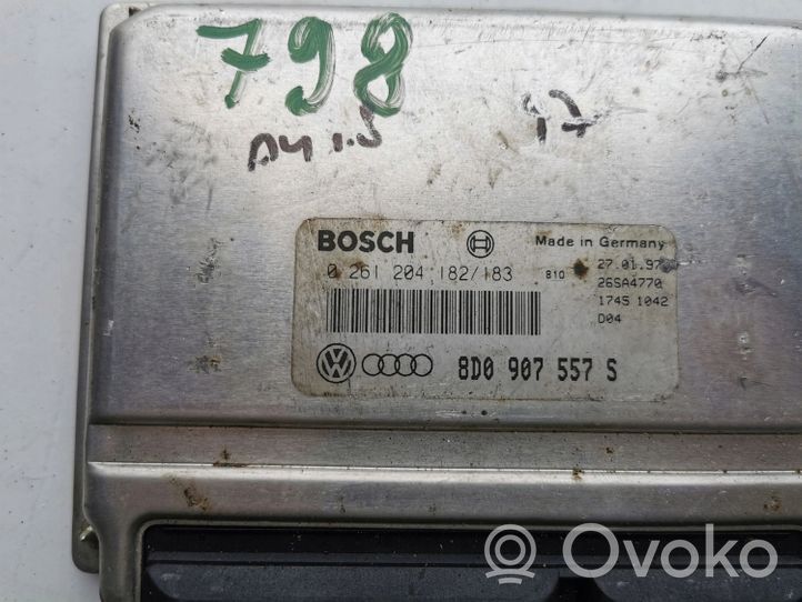 Audi A4 S4 B5 8D Kit centralina motore ECU e serratura 0261204182