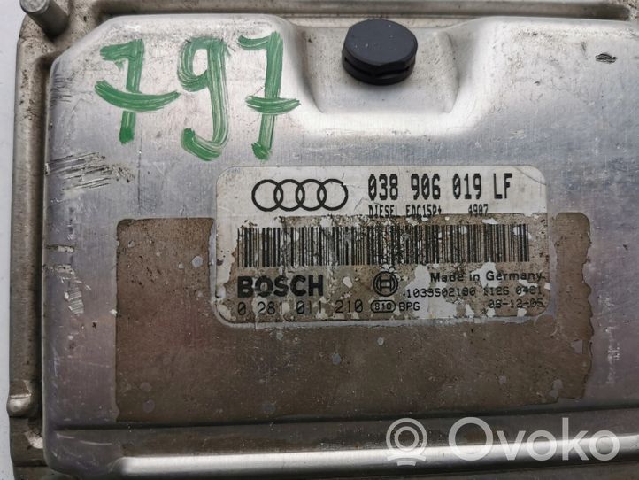 Audi A4 S4 B5 8D Engine ECU kit and lock set 0281011210-