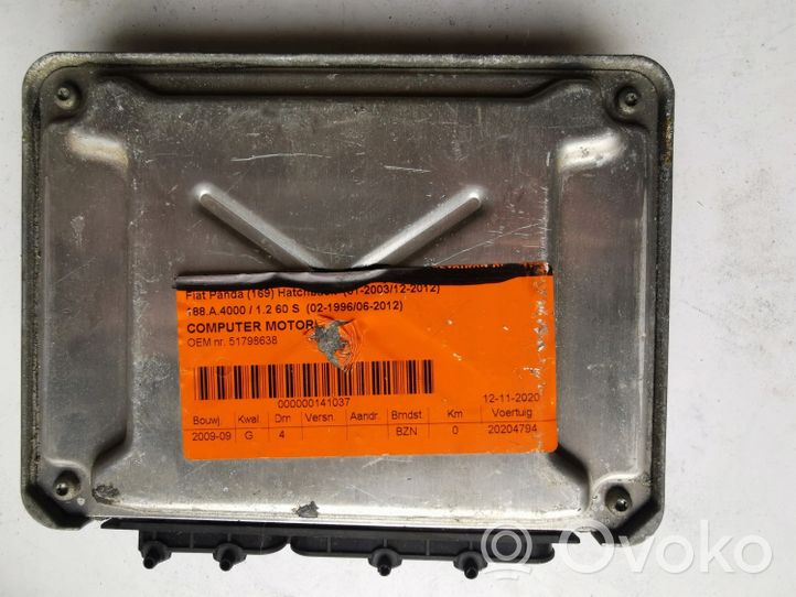 Fiat Panda 141 Juego de cerradura y set ECU del motor 51798638-