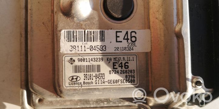 Hyundai Santa Fe Komputer / Sterownik ECU i komplet kluczy 39101-04593-