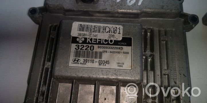 Hyundai i20 (BC3 BI3) Komputer / Sterownik ECU i komplet kluczy 39110-03345