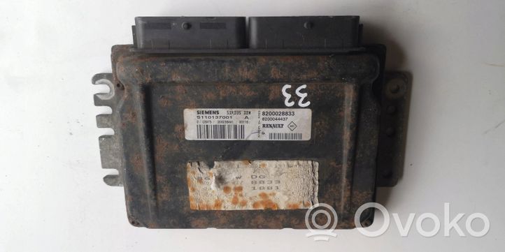 Renault Megane I Komputer / Sterownik ECU i komplet kluczy S110137001