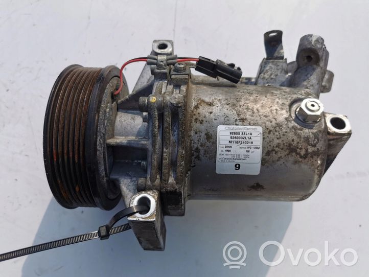 Nissan Juke I F15 Ilmastointilaitteen kompressorin pumppu (A/C) 926003ZL1A