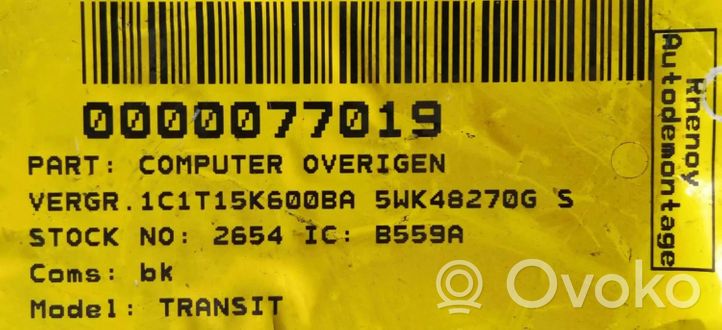 Ford Transit Komputer / Sterownik ECU i komplet kluczy 1C1T15K60BA