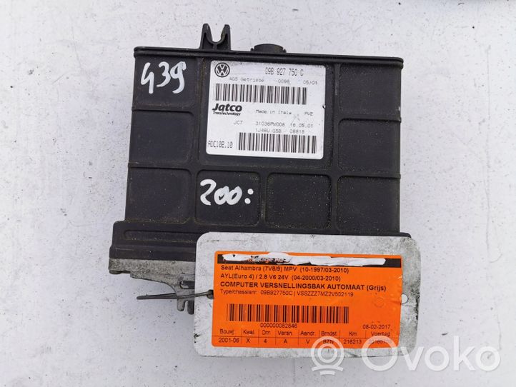 Seat Alhambra (Mk1) Komputer / Sterownik ECU i komplet kluczy 09B927750C