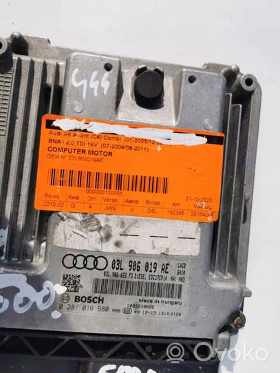 Audi A6 Allroad C6 Kit calculateur ECU et verrouillage 0281016680