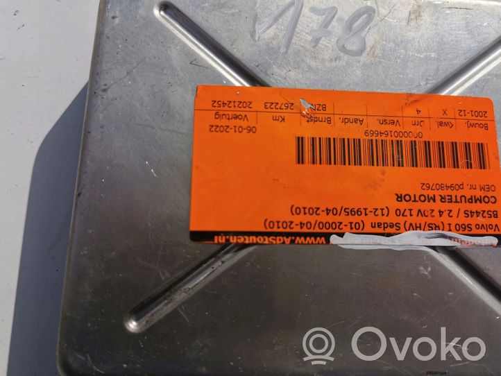 Volvo S60 Kit calculateur ECU et verrouillage P09480761