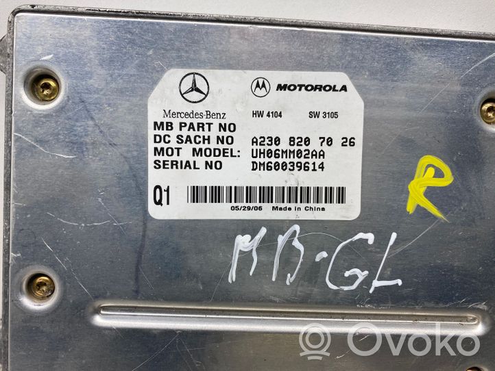 Mercedes-Benz GL X164 Module unité de contrôle Bluetooth A2308207026