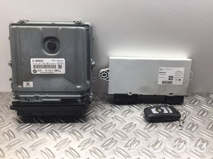 BMW 5 F10 F11 Kit centralina motore ECU e serratura 8511385