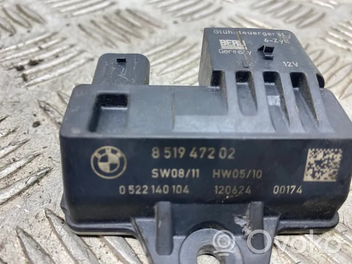 BMW 5 F10 F11 Przekaźnik / Modul układu ogrzewania wstępnego 8519472