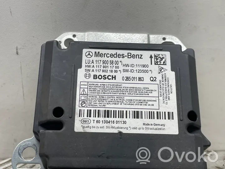 Mercedes-Benz A W176 Module de contrôle airbag A1179005800