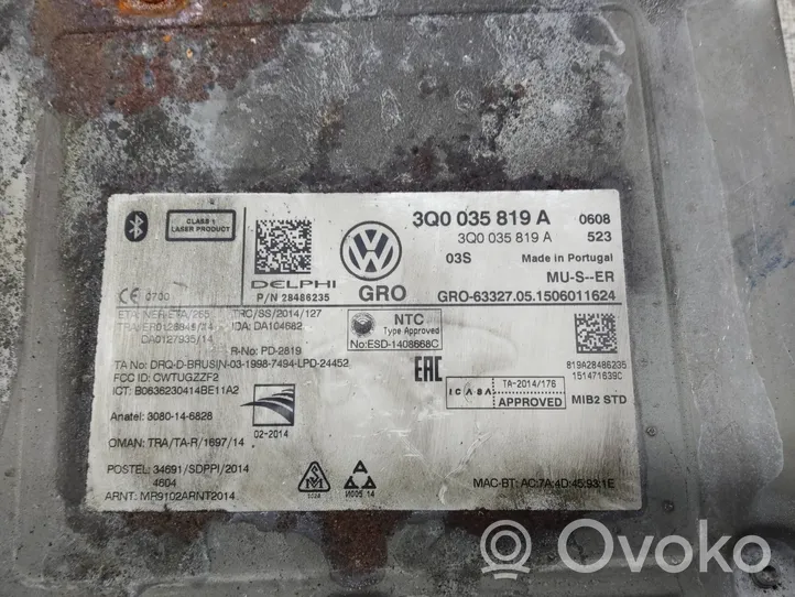 Volkswagen Golf Sportsvan Controllo multimediale autoradio 3Q0035819A