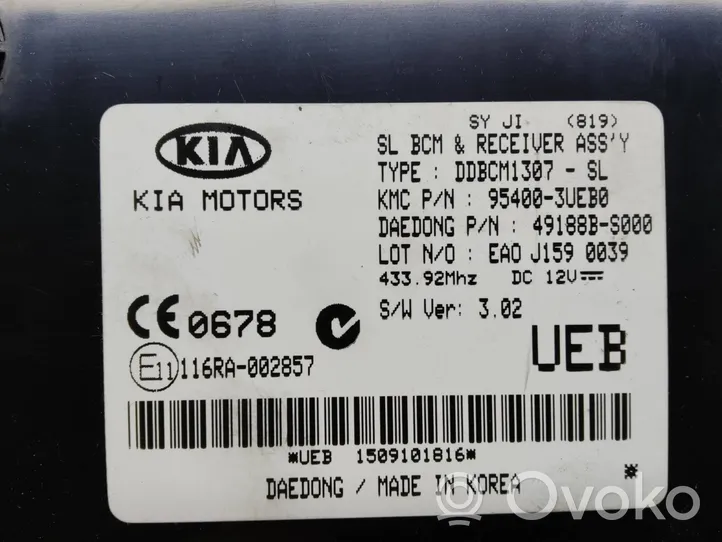 KIA Sportage Unité de commande / module de verrouillage centralisé porte 954003UEB0