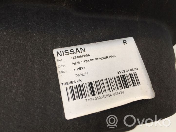 Nissan Juke II F16 Takapyörän sisälokasuojat 767486PA0A