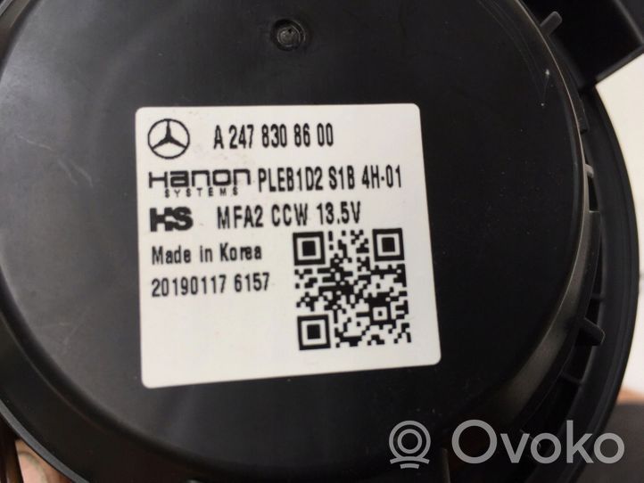 Mercedes-Benz B W247 Pečiuko ventiliatorius/ putikas A2478308600