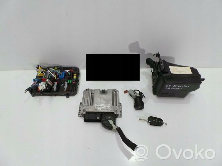 Citroen C4 Cactus Juego de cerradura y set ECU del motor 0281034826