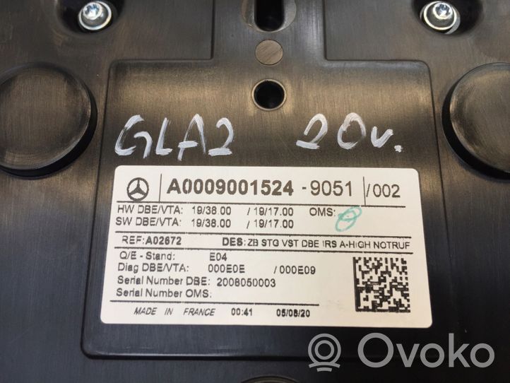 Mercedes-Benz GLA H247 Illuminazione sedili anteriori A0009001524