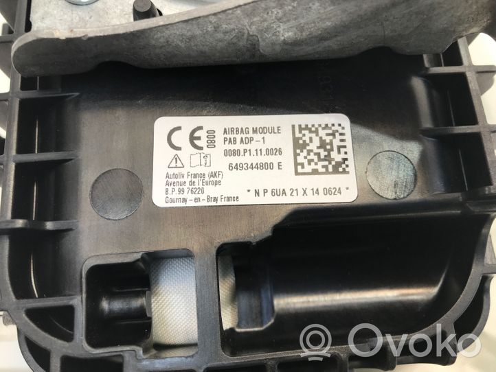 Nissan Qashqai J12 Poduszka powietrzna Airbag pasażera 649344800E