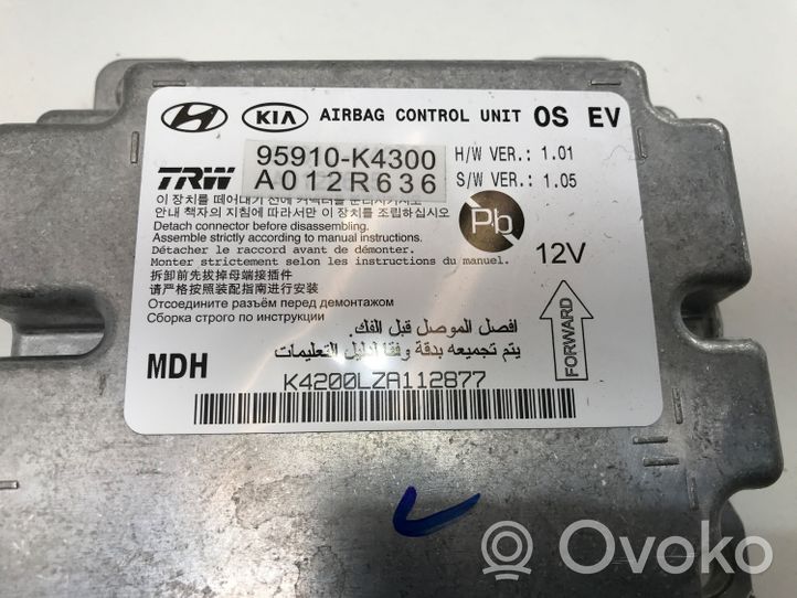 Hyundai Kona I Centralina/modulo airbag 95910K4300