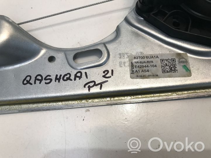 Nissan Qashqai J12 Elektryczny podnośnik szyby drzwi tylnych 827006UA1A