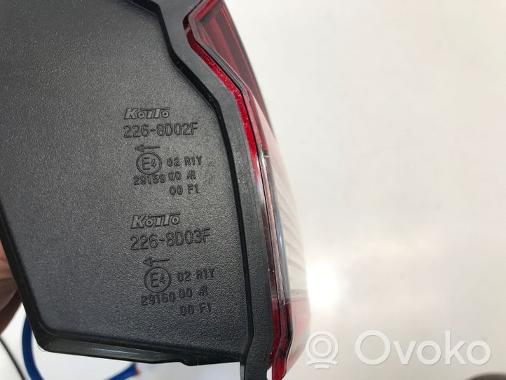 Nissan Qashqai J12 Luci posteriori del portellone del bagagliaio 2268D02F