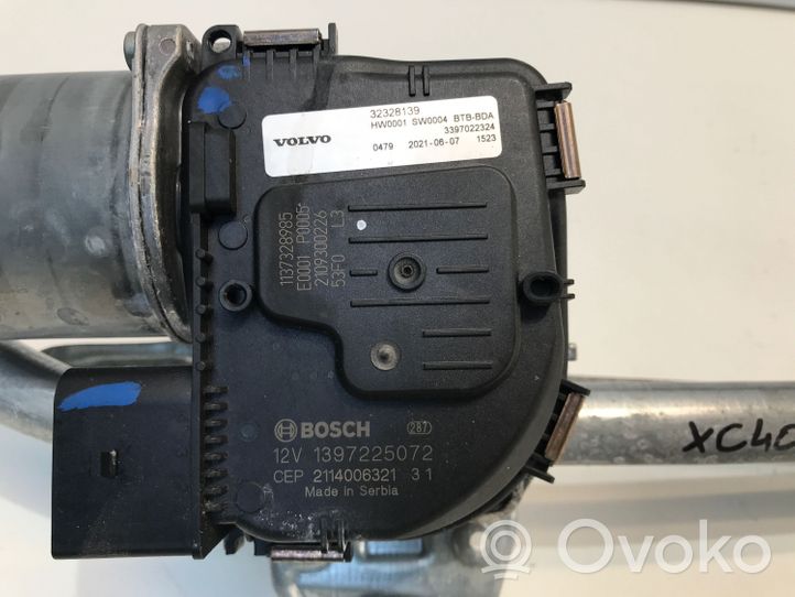 Volvo XC40 Mechanizm i silniczek wycieraczek szyby przedniej / czołowej 32328139