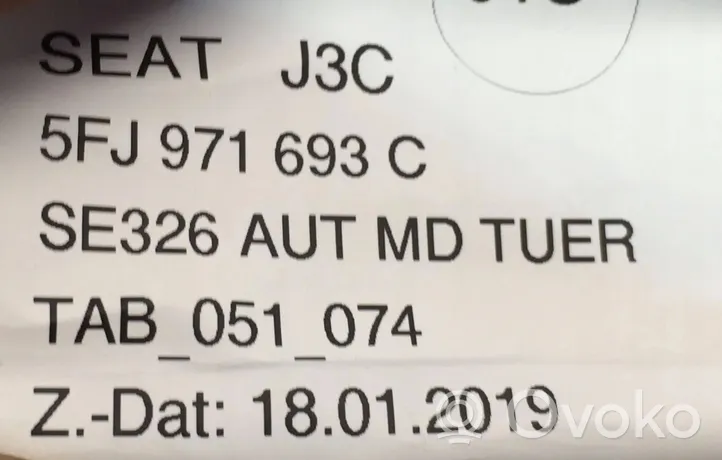 Seat Tarraco Wiązka przewodów drzwi tylnych 5FJ971693C