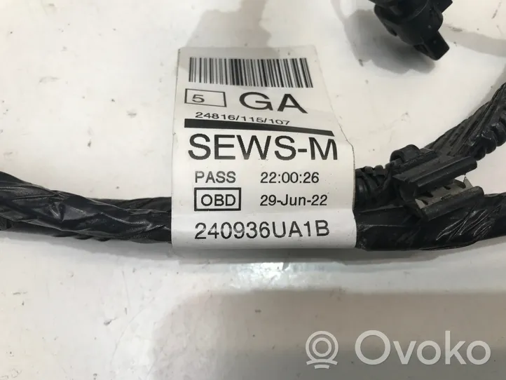 Nissan Qashqai J12 Wiązka przewodów czujnika parkowania PDC 240936UA1B