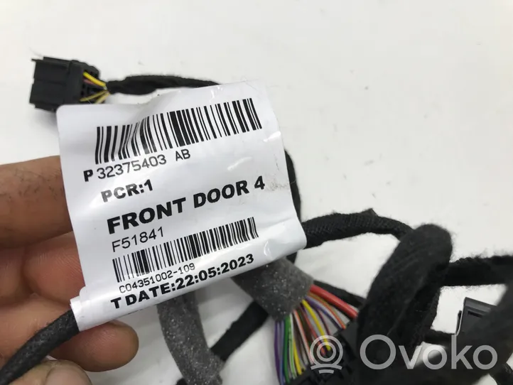 Volvo XC40 Front door wiring loom/harness boot 32375403
