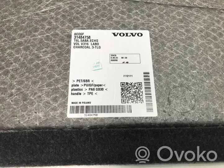 Volvo XC40 Tappeto di rivestimento del fondo del bagagliaio/baule 31484758