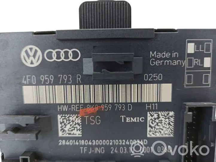 Audi A6 S6 C6 4F Door central lock control unit/module 4F0959793R