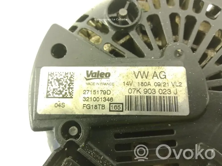 Audi Q3 F3 Alternator 07K903023J