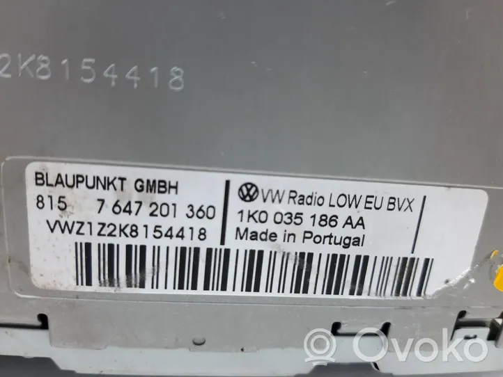 Volkswagen PASSAT B6 Panel / Radioodtwarzacz CD/DVD/GPS 1K0035186AA