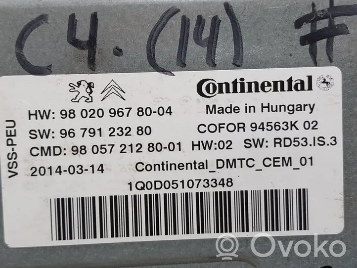 Citroen C4 II Kiti prietaisai 9802096780