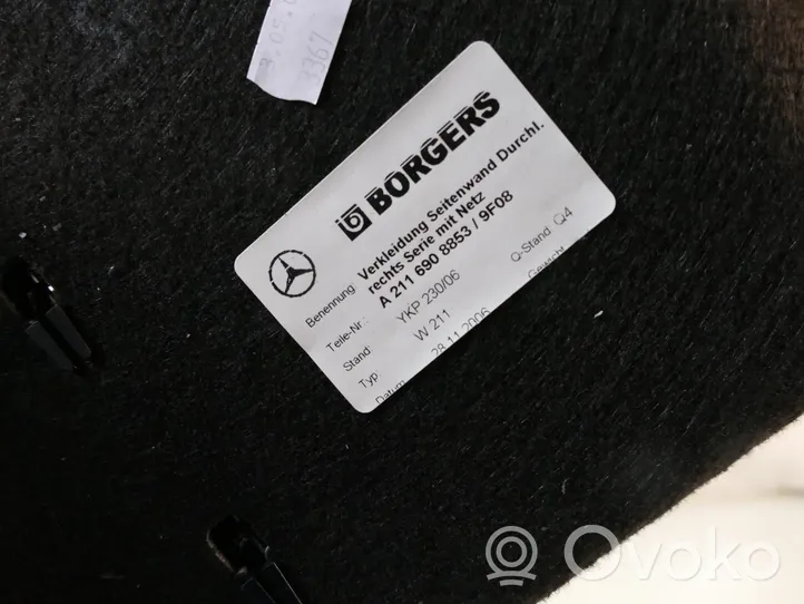 Mercedes-Benz E AMG W211 Rivestimento pannello laterale del bagagliaio/baule A2116908853