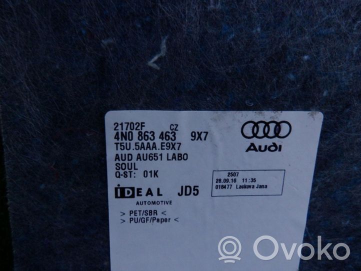 Audi A8 S8 D5 Doublure de coffre arrière, tapis de sol 4N0863463