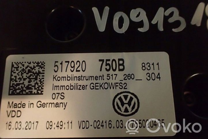 Volkswagen Golf Sportsvan Nopeusmittari (mittaristo) 517920750B